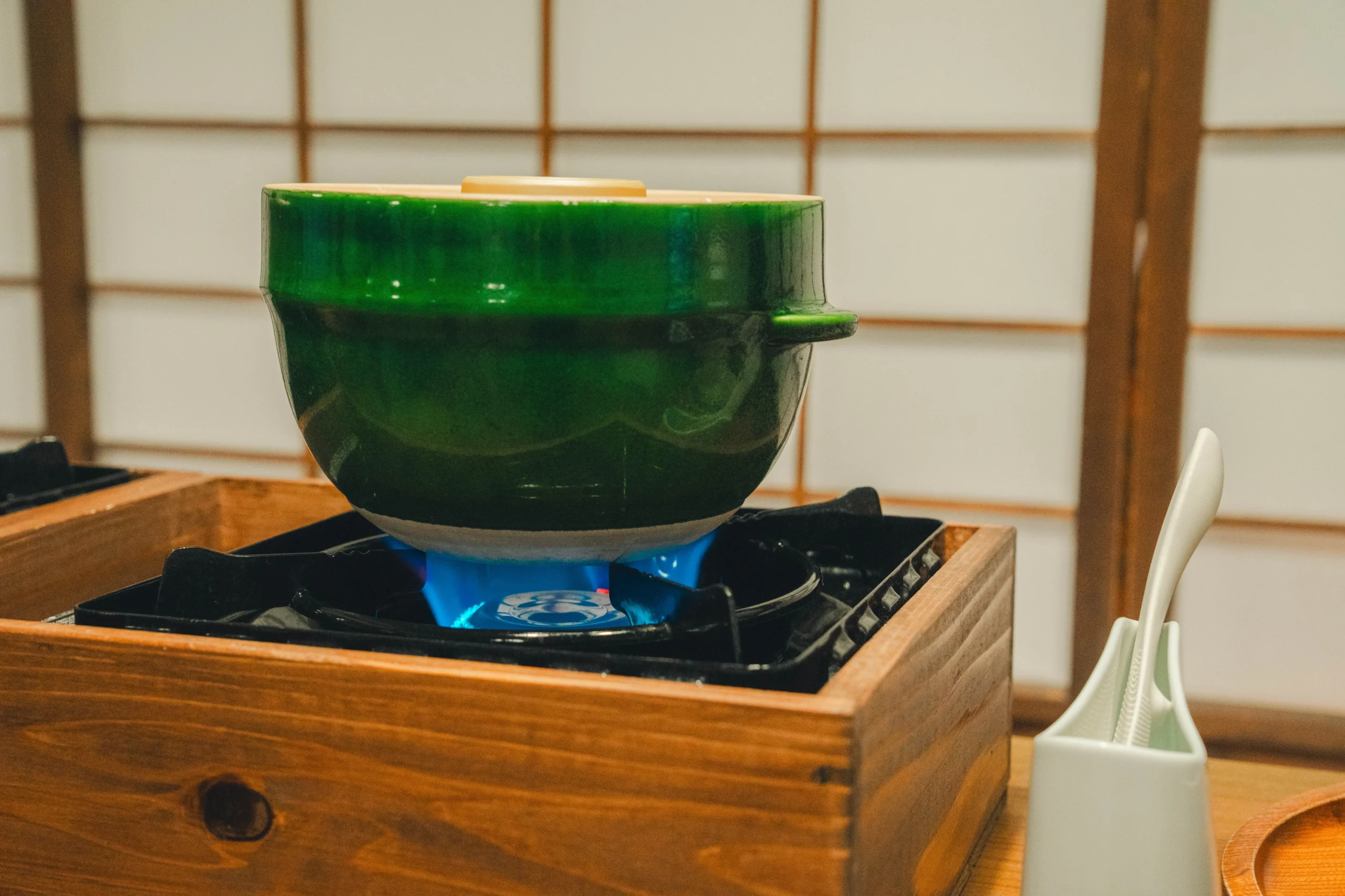 Rice cooked in a pot