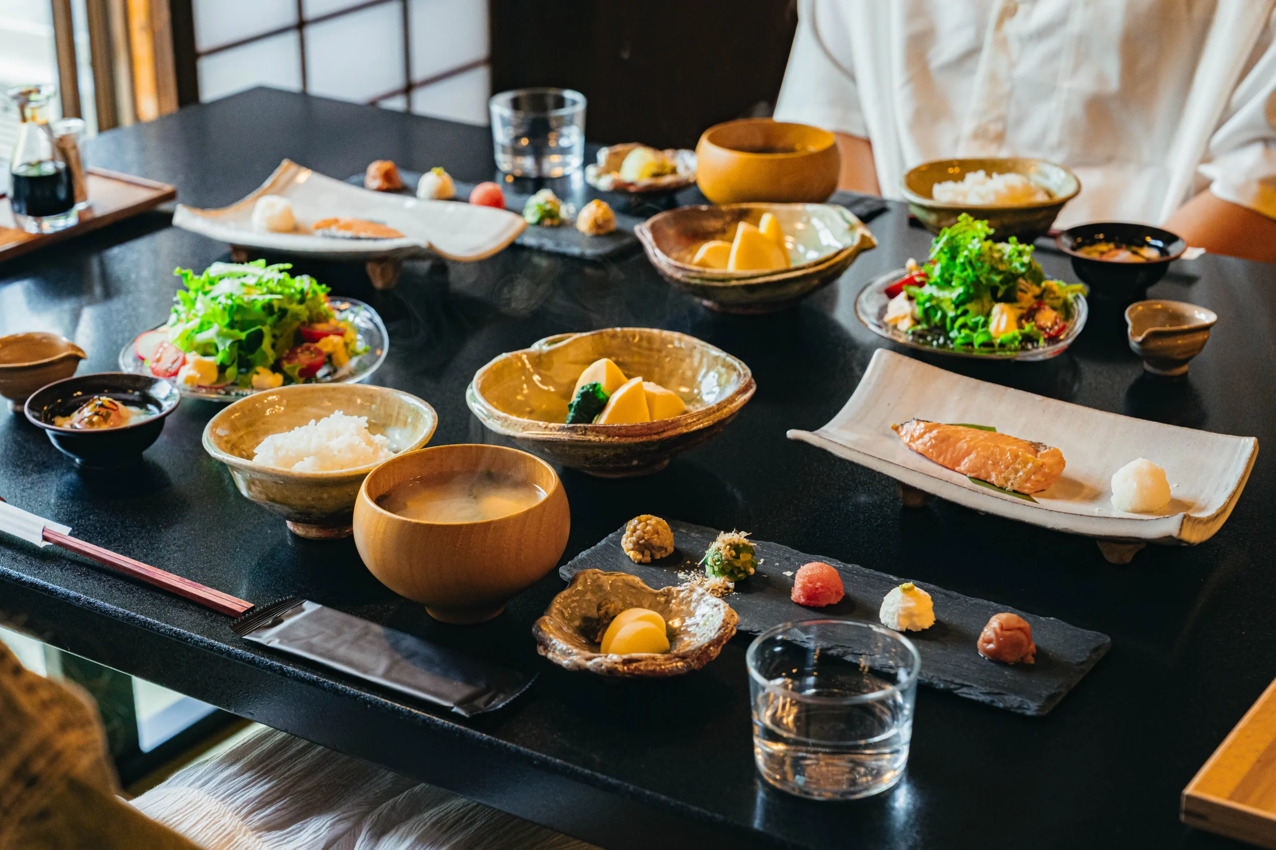 Balanced selection of Japanese and Western-style dishes