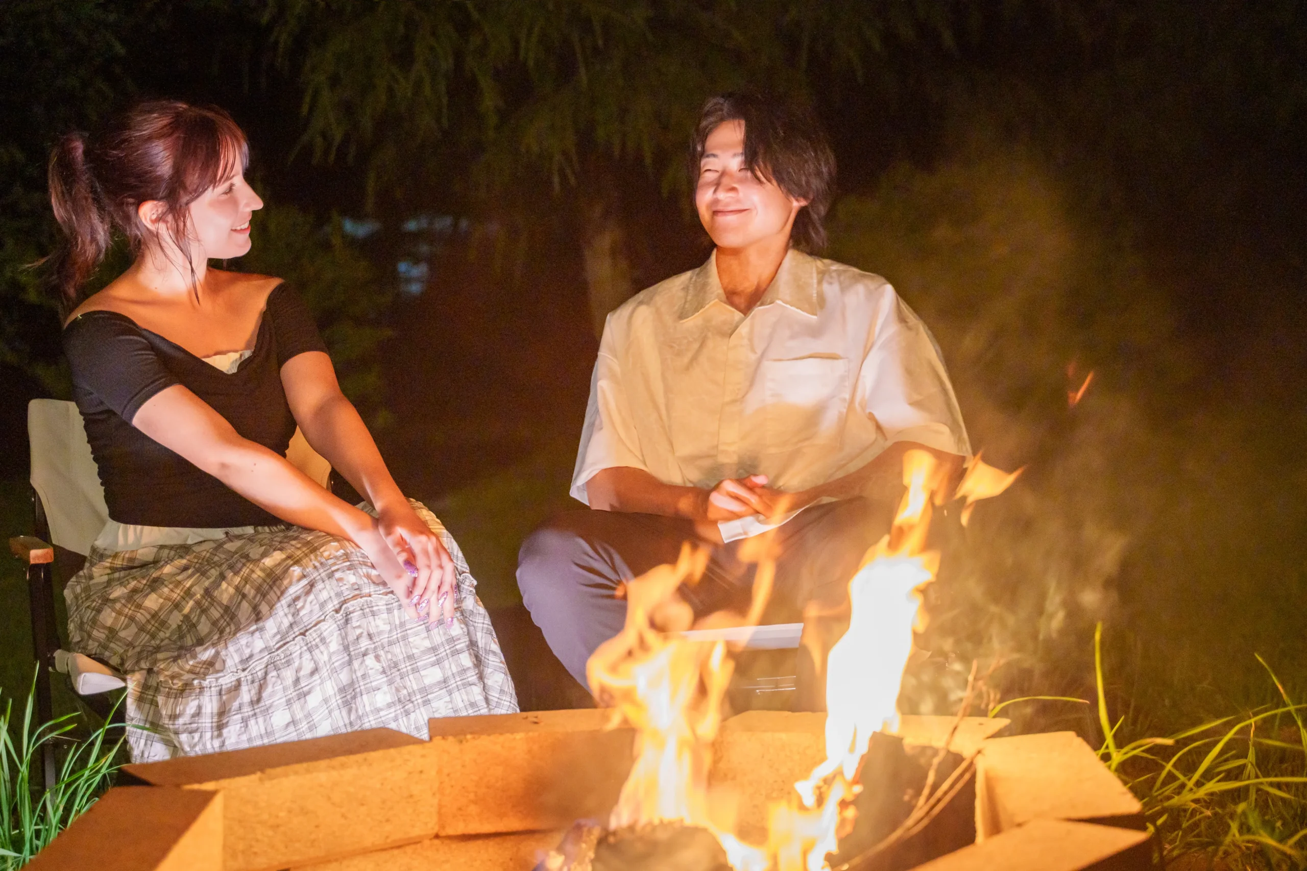 Campfire evenings under the stars