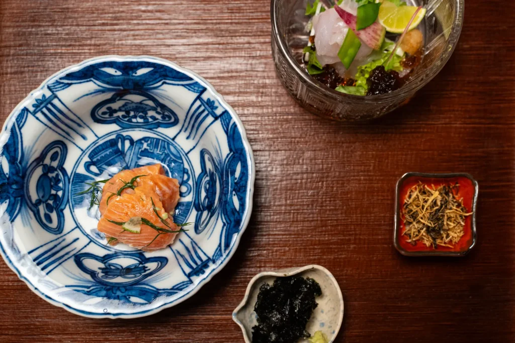 Mako-Karei (Flatfish) and Katsuo-Kombu-Zume (Bonito cured with kelp)