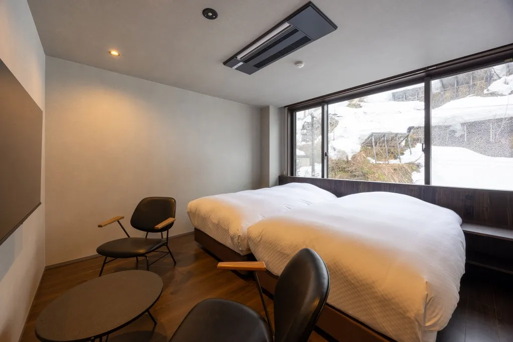 A minimalist space designed for deep sleep