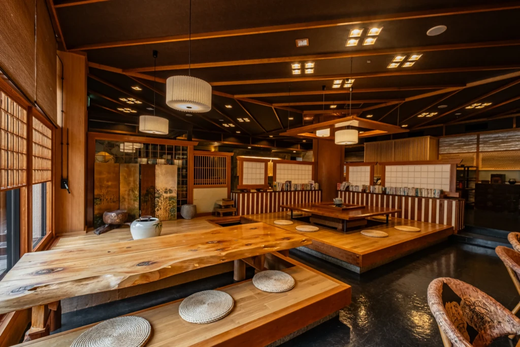 Relax at your own pace with local Motoyama tea or freshly brewed coffee